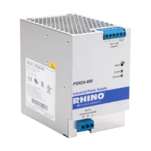 RHINO PSN24-480 Switching Power Supply, 24 VDC At 20A/480W, 120/240 VAC Or 110-300VDC Nominal Input | CV7VRC