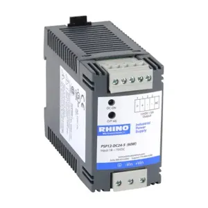 RHINO PSP12-DC24-5 DC To DC Converter, 18-75 VDC Input, 12 VDC Output, 5A, 60W, Plastic Housing | CV7GCT