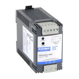 RHINO PSP24-DC24-2 DC To DC Converter, 18-75 VDC Input, 24 VDC Output, 2.5A, 60W, Plastic Housing | CV7GCW