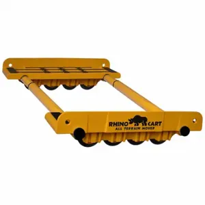 RHINO TOOL RC-1P-G-RBR Cart General Purpose Dolly, 1500 Lb Load Capacity, 46 Inch X 18 Inch X 5 Inch, Yellow | CV4LCK 797PL7