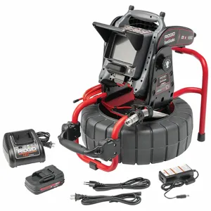 RIDGID 63818 Compact Camera System, 131 ft. Push Cable, 1.5 To 8 Inch Line Capacity | CM9BKK