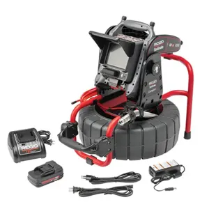 RIDGID 65103 Compact Camera System, 100 ft. Push Cable, 1.5 To 6 Inch Line Capacity | CM9BKP