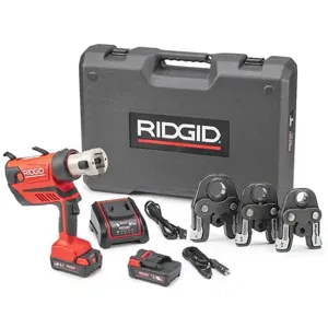 RIDGID 70138 Press Tool Kit With 1/2 To 2 Inch Jaws, 7200 lbs. Hydraulic Ram Output | CM9BLN