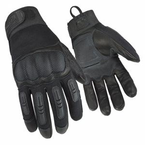 RINGERS GLOVES 536-08 Taktischer Handschuh, Ziegenleder-Handflächenmaterial, S-Größe, Schwarz, ungefüttert | CH6KFR 468F98