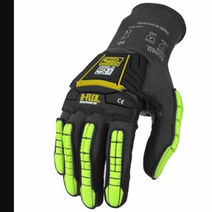 RINGERS GLOVES R-840VP Cut Resistant Glove, L, Dgx Texture-Sandy, Nitrile, Palm, Ansi Abrasion Level 4, Black | CT9BFQ 799LG8