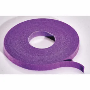 RIP TIE W-75-1RL-V Hook-and-Loop Cable Tie Roll, 75 ft Length, 0.5 Inch Width, 50 lb Tensile Strength, Violet | CT9BNT 45FH93