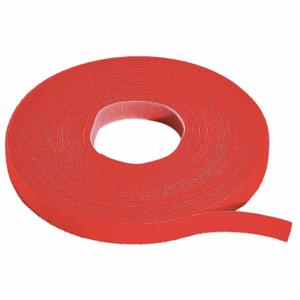 RIP TIE W-75-QRL-RD Hook-and-Loop Cable Tie Roll, 75 ft Length, 0.25 Inch Width, 50 lb Tensile Strength, Red | CT9BMV 45FJ55