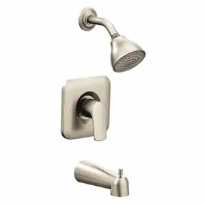 RIZON T2813EPBN Tub and Shower Trim Kit, Moen, Rizon, Single Function, Brushed Nickel Finish | CT9BZT 494L88