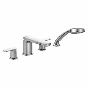 RIZON T936 Bathtub Faucet and Trim, Moen, Rizon T936, 2 Handles, Lever Handle, Chrome Finish | CT9CAE 494L98