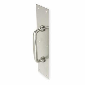 ROCKWOOD 132 X 73B.28 Door Pull Plate, 15 Inch Lg, 0.125 Inch Projection, Satin Nickel, Aluminum | CT9CRQ 2RGT2