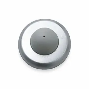 ROCKWOOD 406 US26D Convex Door Stop, Wall Mount, Satin Chrome, 2-1/2 Inch, 3/4 Inch Projection, 2 1/2 Inch Lg | CT9CTK 457D33