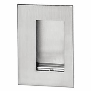 ROCKWOOD 94C US32D Flush Door Pull, Surface, Stainless Steel, Satin Stainless Steel, 1/8 Inch Projection | CT9CTE 457D31