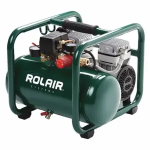 ROLAIR JC10PLUS Portable Air Compressor, Quiet, Oil Free, 2.5 Gal, Hot Dog, 1 Hp, 2.4 Cfm, 120V AC | CT9DLR 413X03