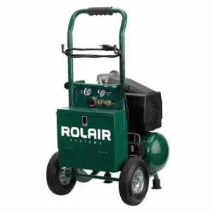 ROLAIR VT20TB Portable Air Compressor, Oil Lubricated, 3.2 Gal, Hot Dog, 2 Hp, 4.2 Cfm, 120V AC | CT9DLM 26JY35