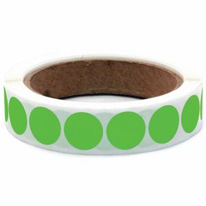 ROLL PRODUCTS 119-0003X Label, Green, Circle, Paper, Indoor, No Text | CT9DNB 10Y503