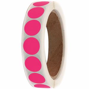 ROLL PRODUCTS 119-0003Z Label, Pink, Circle, Paper, Indoor, No Text | CT9DNM 10Y501