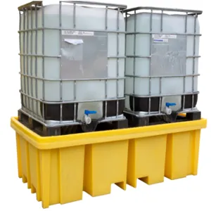 ROMOLD BB2FW IBC Spill Pallet, 4 Way Entry, For 2 x 1000 Litre IBC, 1150 Litre Sump | CE4TFW