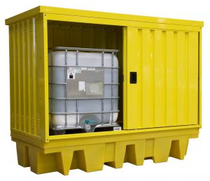 ROMOLD BB2HCS Covered IBC Spill Pallet, Steel, 1140 Litre Sump Capacity | CE4TFX