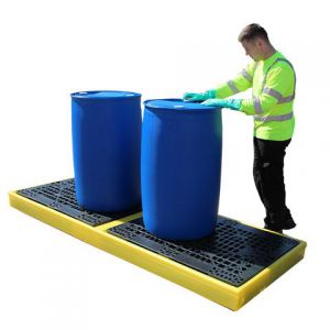 ROMOLD BF4S Auffangboden, für 4 x 205 Liter Fässer in Reihe, 300 Liter Auffangvolumen | CE4TGG