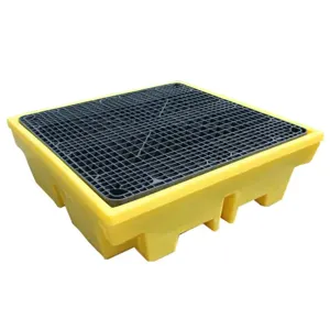 ROMOLD BP4 Spill Pallet, For 4 x 205 Litre Drums, Extra Capacity, 410 Litre Sump Capacity | CE4THA