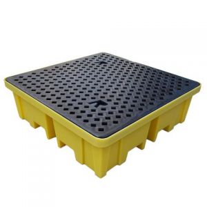 ROMOLD BP4FW Spill Pallet, 4 Way Entry, For 4 x 205 Litre Drums, 250 Litre Sump Capacity | CE4THD