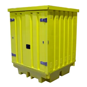 ROMOLD BP4HCS Covered 4 Drum Spill Pallet, 410 Litre Sump Capacity, Steel | CE4THH