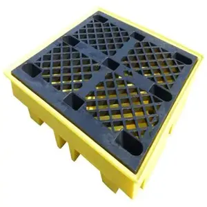 ROMOLD BP4L Spill Pallet, For 4 x 205 Litre Drums, Low Profile, 230 Litre Sump Capacity | CE4THB