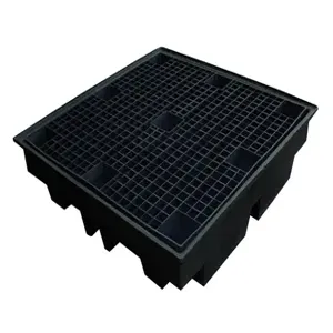 ROMOLD BP4LR Spill Pallet, For 4 x 205 Litre Drums, Low Profile, 230 Litre Sump Capacity | CE4THC