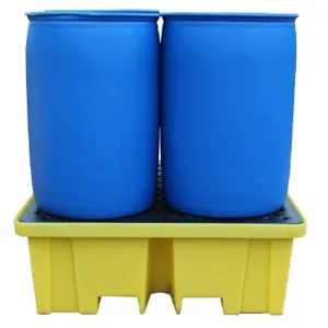 ROMOLD BP4XL Drum Spill Pallet, Extra Capacity, 4 x 205 Litre Drums, 440 Litre Sump | CE4THE