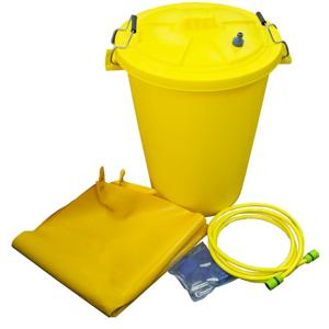 ROMOLD LDK1x1 Leak Diverting Kit With 5m Hose, 1 Canopy, 4 Straps, 4 Clips, 85L Bin Capacity, Yellow Bin | CM7PFX