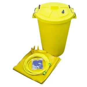 ROMOLD LDK2x2 Leak Diverting Kit With 5m Hose, 1 Canopy, 4 Straps, 4 Clips, 85L Bin Capacity, Yellow Bin | CM7PGA