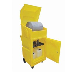 ROMOLD PMCXL4 Mobile Maintenance Cart, Xlarge, Shelf, Lockable Door, 45 Litre Sump Capacity | CE4TKA