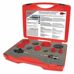 ROTHENBERGER 106301 Hole Saw Kit, 8 Pieces, 3/4 Inch to 2 1/4 Inch Saw Size Range, 38 mm Max. Cutting Depth | CT9DWY 60PZ99