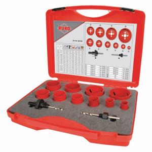 ROTHENBERGER 106304 Hole Saw Kit, 12 Pieces, 7/8 Inch to 2 11/16 Inch Saw Size Range, 38 mm Max. Cutting Depth | CT9DWZ 60RA06