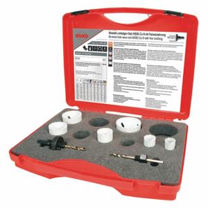 ROTHENBERGER 126301 Hole Saw Kit, 8 Pieces, 3/4 Inch to 2 1/4 Inch Saw Size Range, 38 mm Max. Cutting Depth | CT9DWX 60RA01