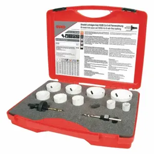 ROTHENBERGER 126306 Hole Saw Kit, 11 Pieces, 3/4 Inch to 2 1/2 Inch Saw Size Range, 38 mm Max. Cutting Depth | CT9DWT 60RA03