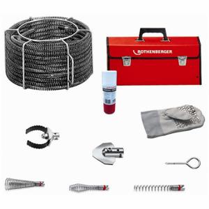 ROTHENBERGER 72955 Drain Cleaning Set, 3 Augers, 2 Cutters, Use With R600, 7/8 Inch Connection | CT9DVY 60PZ17