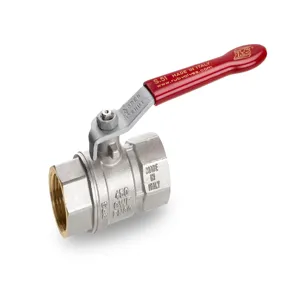 RUB VALVES S51E00 Ball Valve, 3/4 Inch BSPP Size, Brass, Female x Female, Nominal Port, Lever | CF3EZT