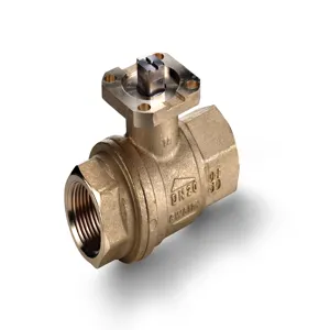 RUB VALVES S64H39 Ball Valve, 1-1/2 Inch NPT Size, Brass, Female, Full Port, Actuated Handle | CF3FBH