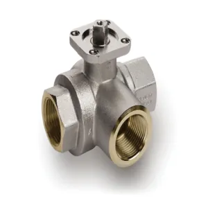 RUB VALVES S76D00 Ball Valve, 1/2 Inch BSPP Size, Brass, Female, Full Port, 3-Way, L-Port | CF3FCC