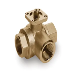 RUB VALVES S73F41 Ball Valve, 1 Inch NPT Size, 3-Way, T-Port | CF3FCA