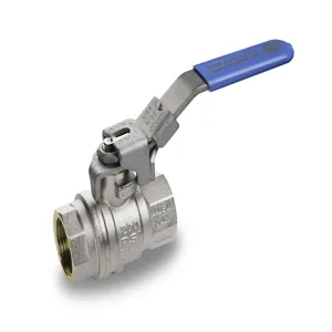 RUB VALVES S93B00 Ball Valve, 1/4 Inch Size, Brass, Female, Full Port, Lockable Handle | CF3FQY