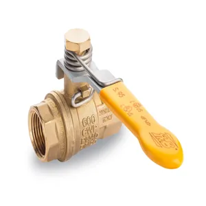 RUB VALVES S95C41MR Ball Valve, 3/8 Inch NPT Size, Brass, Female, Full Port, Spring Return | CF3FTM