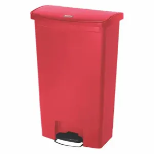 RUBBERMAID 1883568 Step Can, Slim JimR, Plastic, Red, 18 gal Capacity, 12 Inch Dp | CT9FKC 45TR95