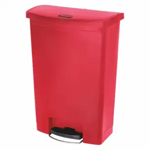 RUBBERMAID 1883570 Step Can, Slim JimR, Plastic, Red, 24 gal Capacity, 13 3/4 Inch Dp | CT9EWT 45TR96