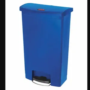 RUBBERMAID 1883597 Slim Jim Resin Step On, 24 Gal, Blue | CT9FJV 43WZ25