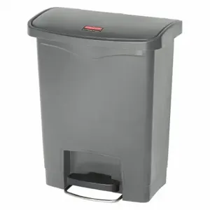 RUBBERMAID 1883600 Slim Jim Resin Step On, 8 Gal, Gray | CT9FKA 43WZ52