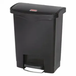 RUBBERMAID 1883609 Slim Jim Resin Step On, 8 Gal, Black | CT9FJZ 43WZ54