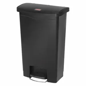 RUBBERMAID 1883611 Slim Jim Resin Step On, 13 Gal, Black | CT9FJP 43WZ44