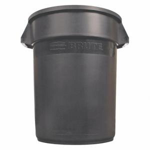 RUBBERMAID 1892468 Trash Can, Round, Black, 20 gal Capacity, 22 1/2 Inch Width/Dia, 23 Inch Height | CT9FMJ 48ZD45